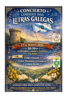 Concierto corales LETRAS GALEGAS